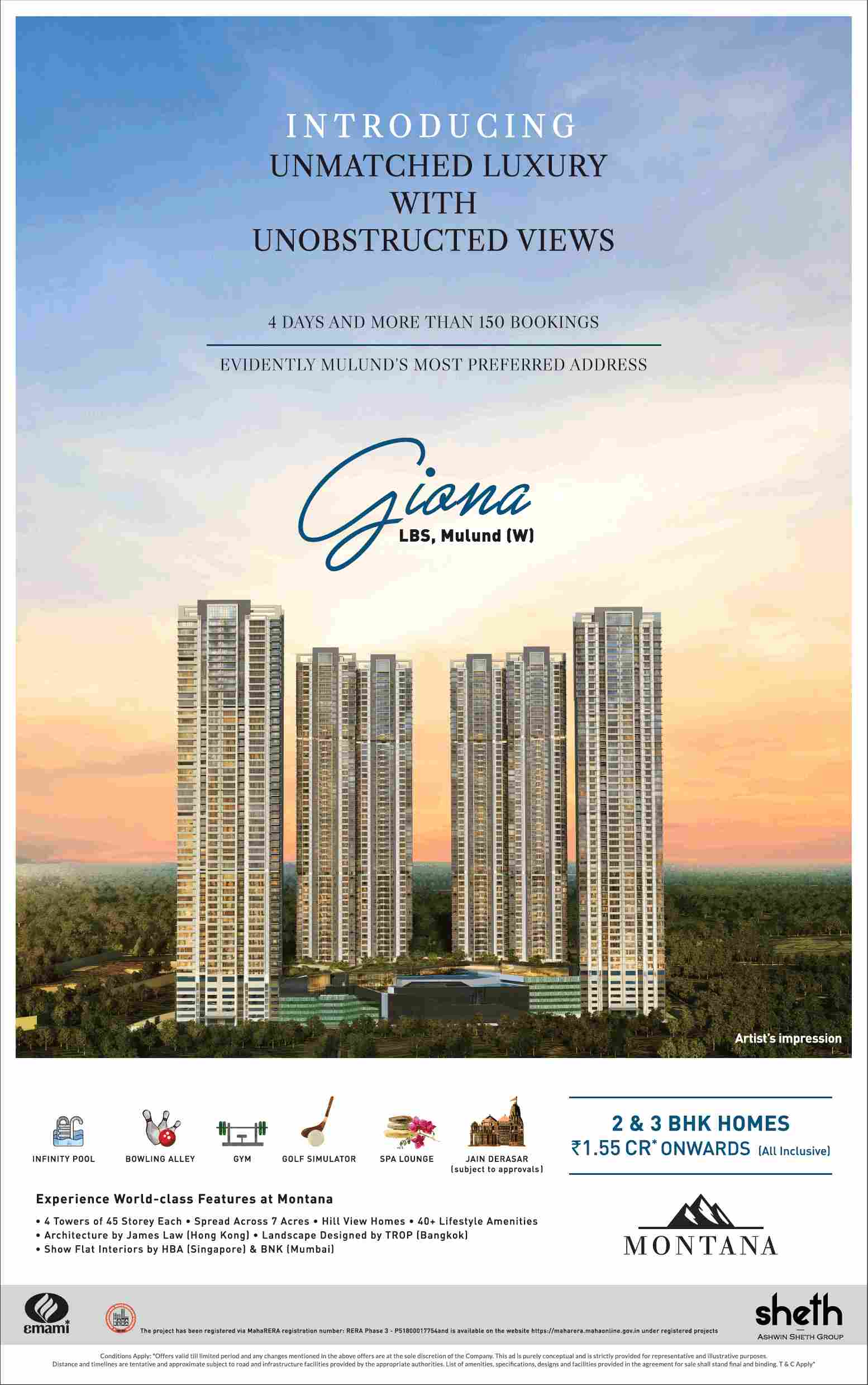 Introducing unmatched luxury with unobstructed views at Sheth Montana in Mumbai